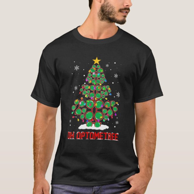 T-shirt Oh Optometree - Fun Optométriste sapin de Noël Opt (Devant)