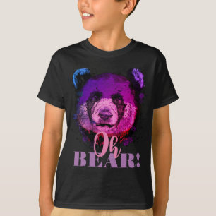 T-shirt "OH OURS"   Drôle Cool Purple Panda Kids
