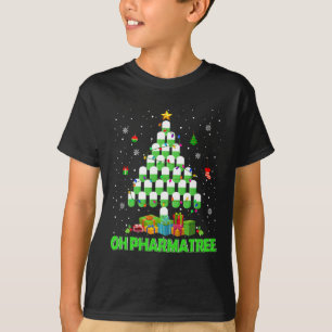 T-shirt Oh Pharmatree Arbre de Noël Médicaments pharmacie 