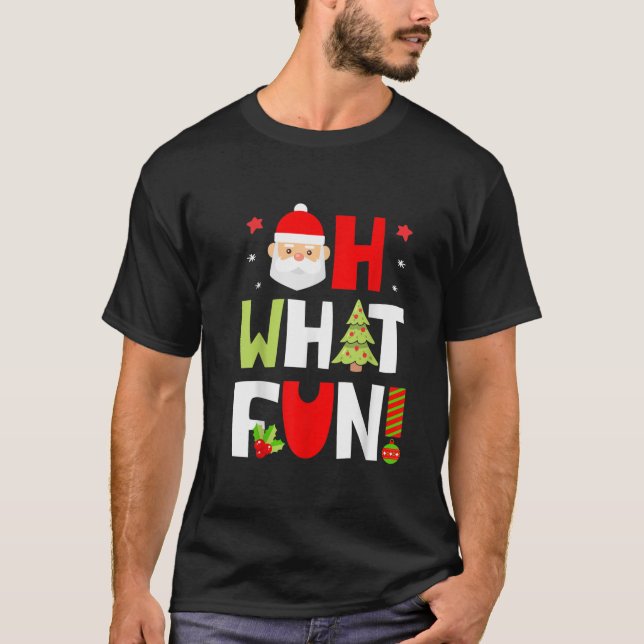 T-shirt Oh Quel Amusant Cadeaux de Noël Garçons Enfants Fi (Devant)