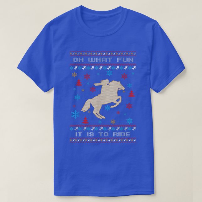 T-shirt Oh Quel Amusant C'Est De Faire Du Cheval Vilain No (Design devant)