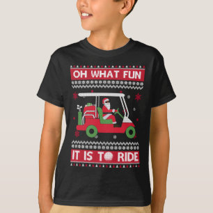 T-shirt Oh Quel Amusant C'Est De Faire Du Golf Vilain Noël