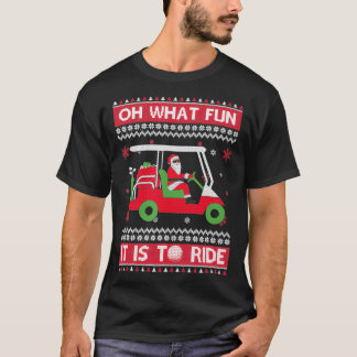 T-shirt Oh Quel Amusant C'Est De Faire Du Golf Vilain Noël