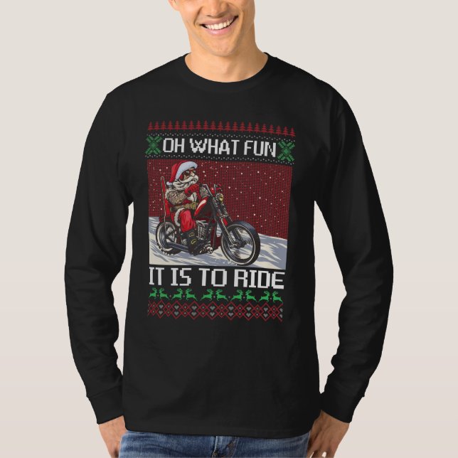 T-shirt Oh Quel Amusement C'Est De Circuler Père Noël Ridi (Devant)