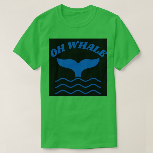 T-shirt Oh Queue de baleine en bleu marine (Design devant)