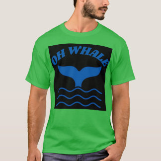 T-shirt Oh Queue de baleine en bleu marine