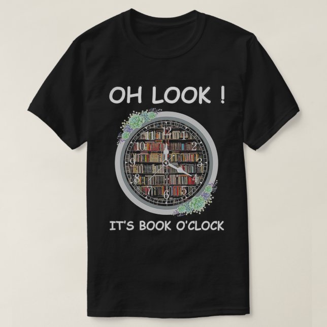 T-shirt Oh regarde c'est l'heure du livre (Design devant)