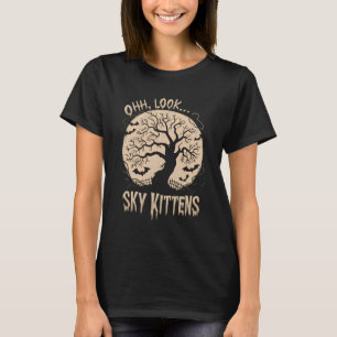 T-shirt Oh Regardez Les Chats Du Ciel Halloween Drôles Amo