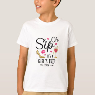 T-shirt Oh Sip C'est un voyage de filles 2026 Vacances d'é