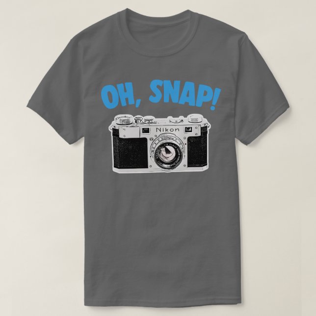 T-shirt Oh Snap Camera Geek Conception cadeau (Design devant)