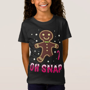 T-Shirt Oh Snap Funny mignon Noël Gingerbread Homme
