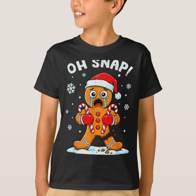 T-shirt Oh Snap Gingerbread Christmas Xmas Cookie Baking H (Devant)