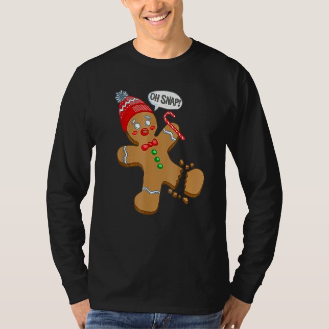 T-shirt Oh Snap Gingerbread  Christmas Xmas Men Women Kids (Devant)