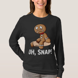 T-shirt Oh Snap Gingerbread Cookie Man Broyé Jambe Amputé
