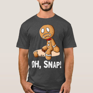 T-shirt Oh Snap Gingerbread Cookie Man Broyé Leg Ampu
