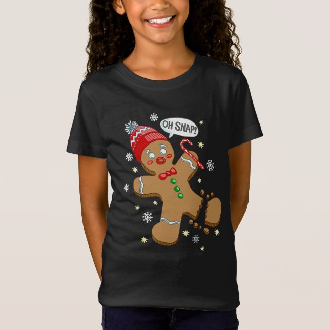T-Shirt Oh Snap Gingerbread Cookie Man Costume équipe de c (Devant)