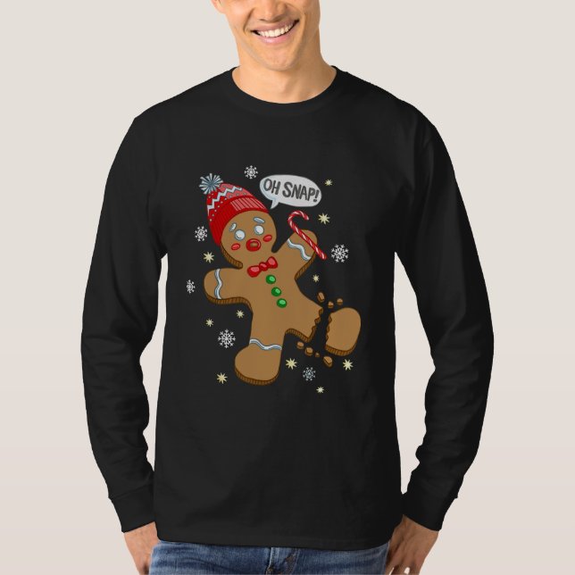 T-shirt Oh Snap Gingerbread Cookie Man Costume équipe de c (Devant)