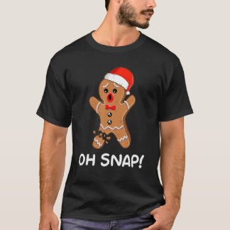T-shirt Oh Snap Gingerbread Homme Christmas Gingpain