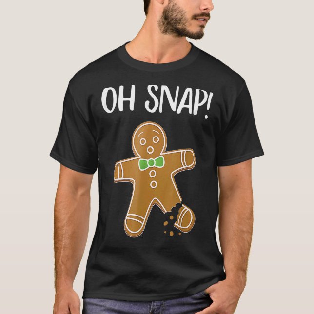 T-shirt Oh Snap Gingerbread Homme Cookie Broyé Jambe (Devant)