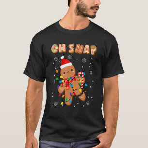 T-shirt Oh Snap Gingerbread Homme Noël Costume biscuit B