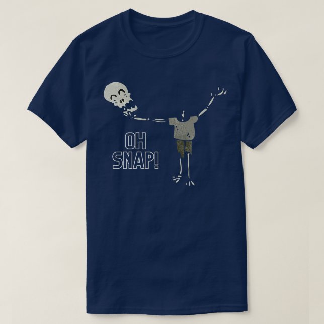 T-shirt Oh Snap Halloween Skeleton  (Design devant)