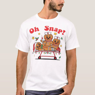 T-shirt Oh Snap Infirmière École Pain d'Épice Noël Classiq