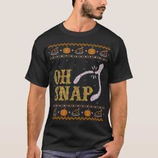 T-shirt Oh Snap, Wishbone Ugly Thanksgiving Sweater T-Shir
