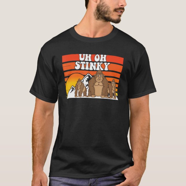 T-shirt Oh Stinky Mignonne Singe Hommes Femmes Animal 1 (Devant)