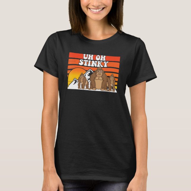 T-shirt Oh Stinky Mignonne Singe Hommes Femmes Animal 1 (Devant)