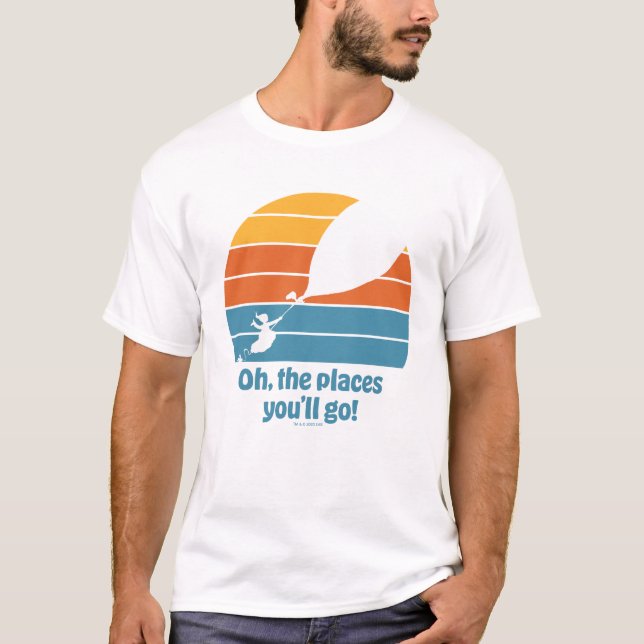 T-shirt Oh, The Places You'll Go! Rétro Coucher de Soleil (Devant)