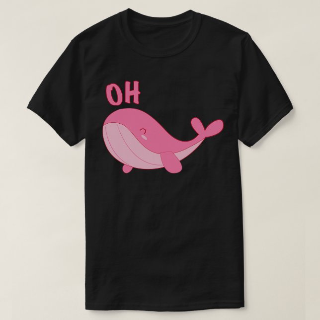 T-shirt Oh Whale rose 1 (Design devant)
