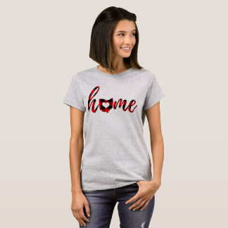 T-shirt Ohio Accueil Buffalo Check State Heart