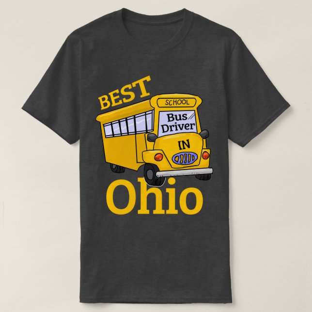 T-shirt Ohio Best School Bus Driver (Design devant)