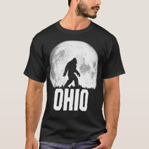 T-shirt Ohio Bigfoot Pleine lune Vintage Retro Squatch Eta