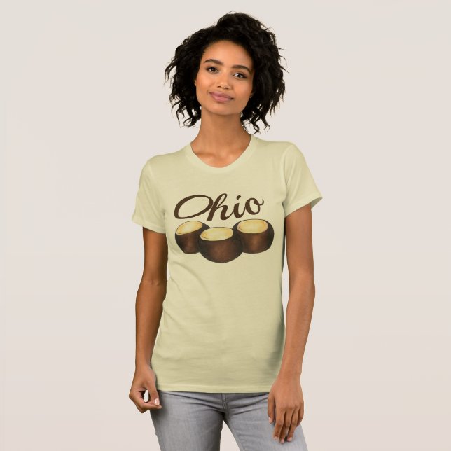 T-shirt Ohio Chocolate Arachide Beurre Buckeye Nut bonbon  (Devant entier)