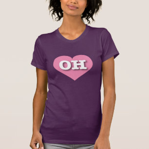 T-shirt Ohio Coeur rose - J'aime OH