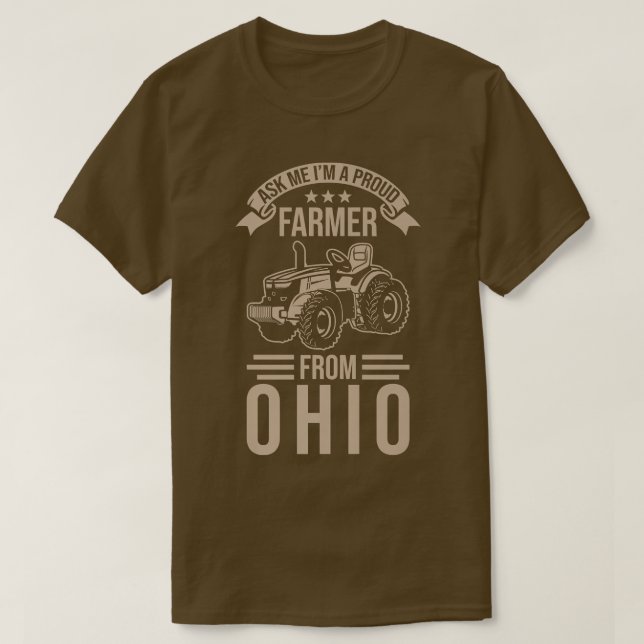 T-shirt Ohio Farmer Pride Demandez-moi que je suis un ferm (Design devant)