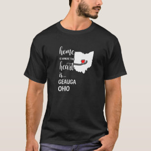 T-shirt Ohio Home Est Là Où Le Coeur Est Geauga Comté