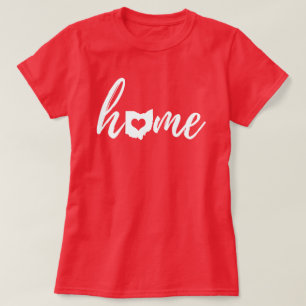 T-shirt Ohio Home Love Script State Heart