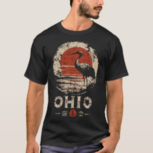 T-shirt Ohio River Ukiyo-e Heartland Paysage d'automne