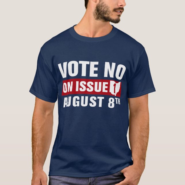 T-shirt Ohio Vote Non Sur Le Numéro 1 (Devant)