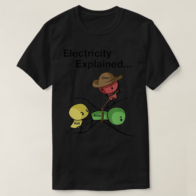 T-shirt Ohm Volt Amp Electricity Expliqué Funny Electrici (Design devant)