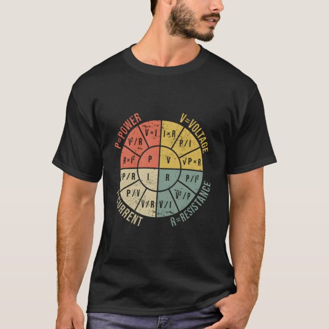 T-shirt Ohms Law Diagram Electrical Electronics Engineer V (Devant)