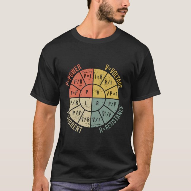 T-shirt Ohms Law Diagram Electrical Electronics Engineer V (Devant)