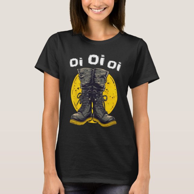 T-shirt Oi Punk Music Skinhead Combat Boots  Oi Punk (Devant)