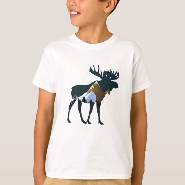 T-shirt Oie de la forêt nocturne (Devant)