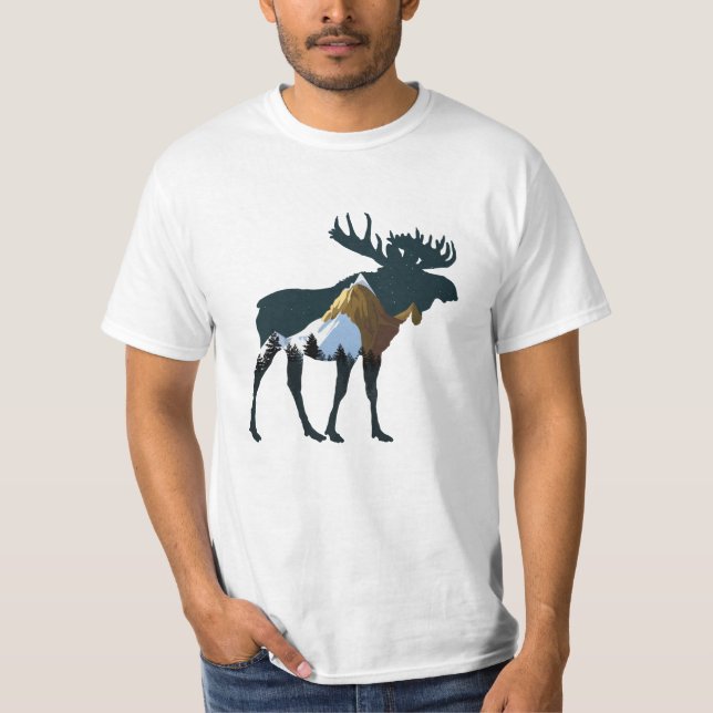 T-shirt Oie de la forêt nocturne (Devant)