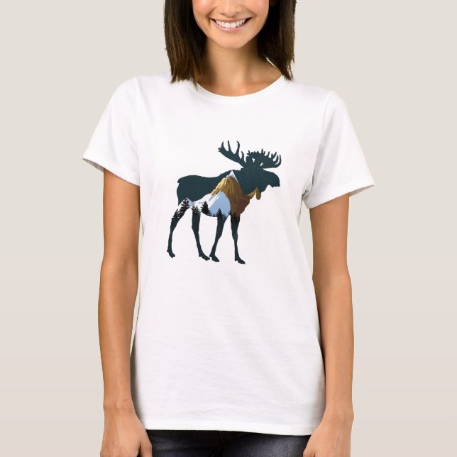 T-shirt Oie de la forêt nocturne (Devant)