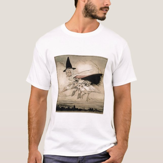 T-shirt Oie de mère, frontispice de 'oie de mère l'Ol (Devant)