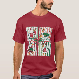 T-shirt Oie de Noël Drôle Vacances Animal Reindeer Canard